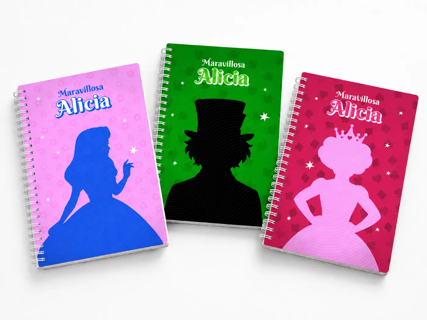 Cuadernos con diseños de Maravillosa Alicia